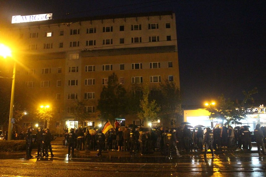 Demonstration und Gegendemonstration in Nordhausen