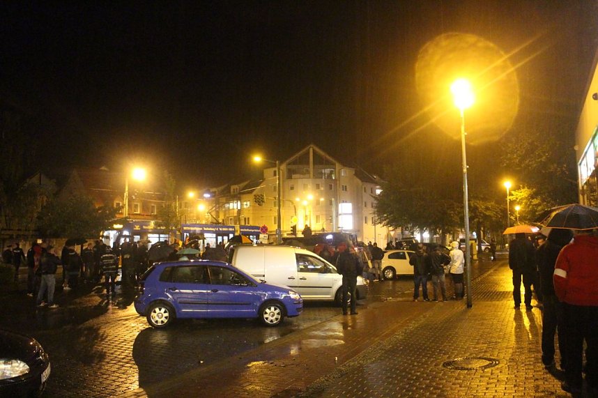 Demonstration und Gegendemonstration in Nordhausen