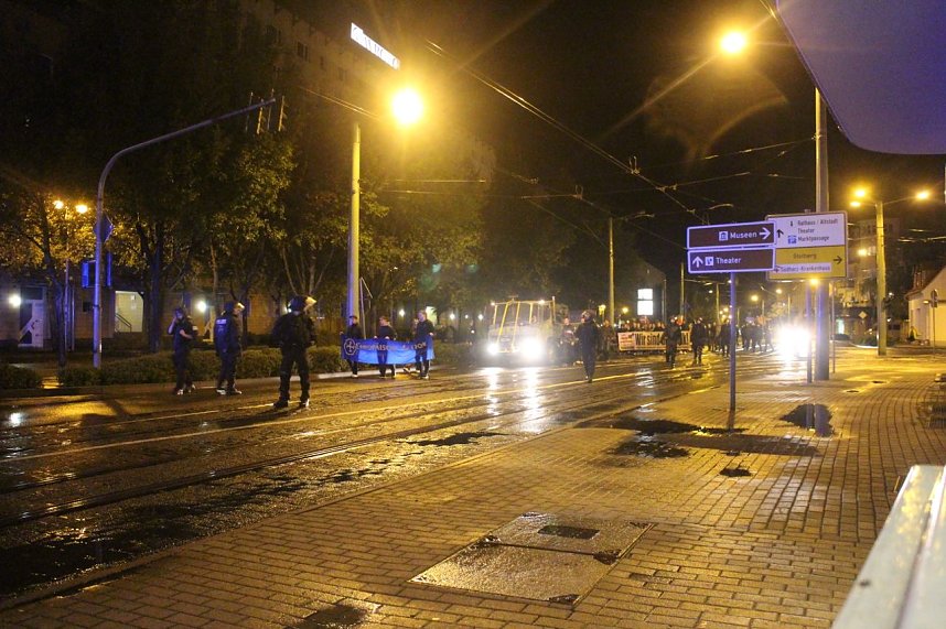 Demonstration und Gegendemonstration in Nordhausen