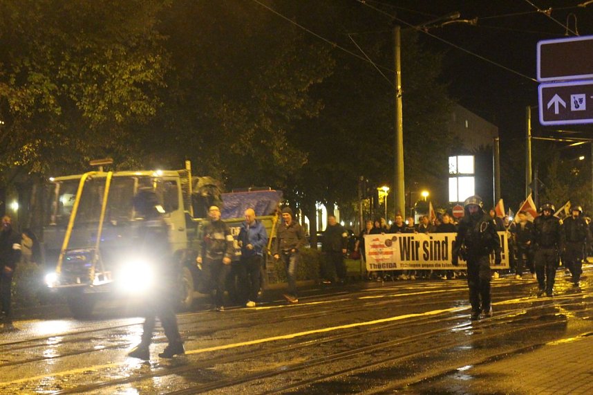 Demonstration und Gegendemonstration in Nordhausen