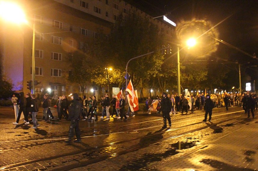 Demonstration und Gegendemonstration in Nordhausen