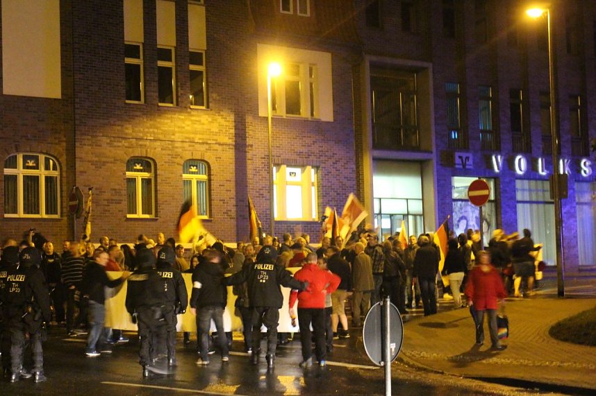 Demonstration und Gegendemonstration in Nordhausen