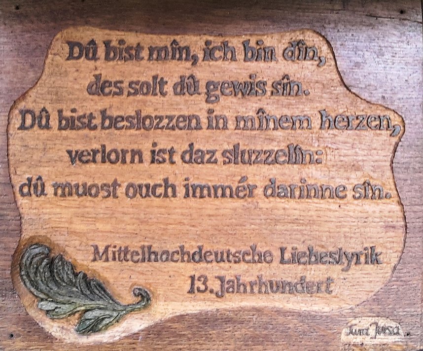 Pfad der Poesie im Park Hohenrode
