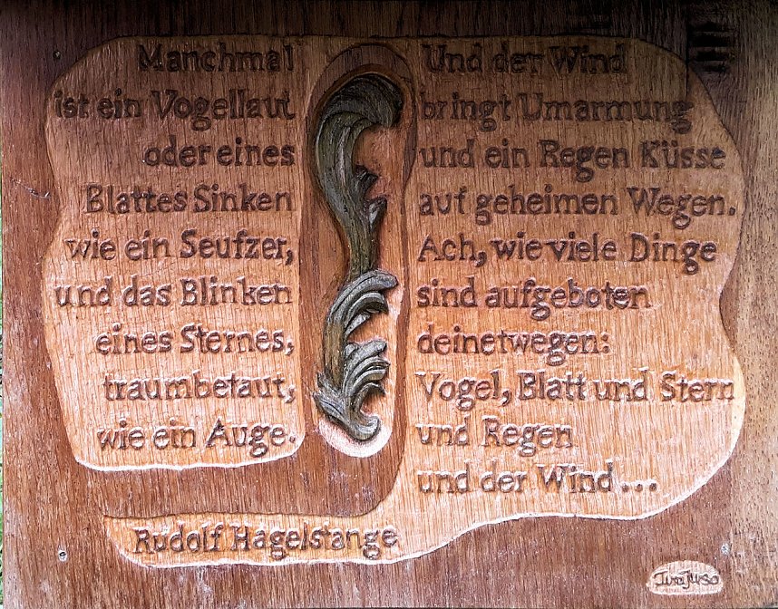 Pfad der Poesie im Park Hohenrode