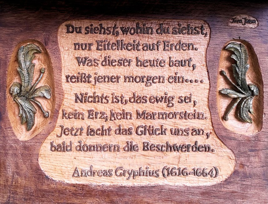 Pfad der Poesie im Park Hohenrode