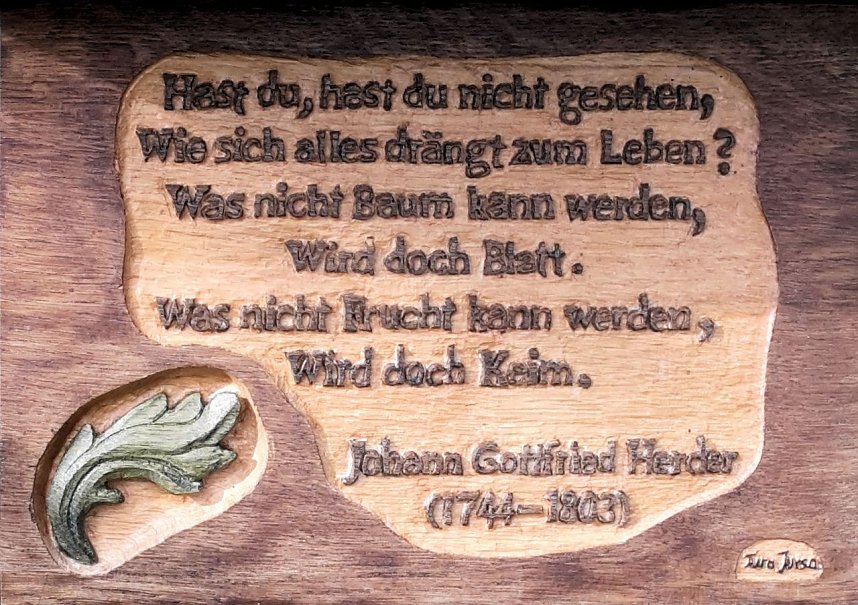 Pfad der Poesie im Park Hohenrode