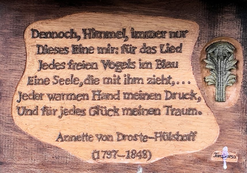 Pfad der Poesie im Park Hohenrode