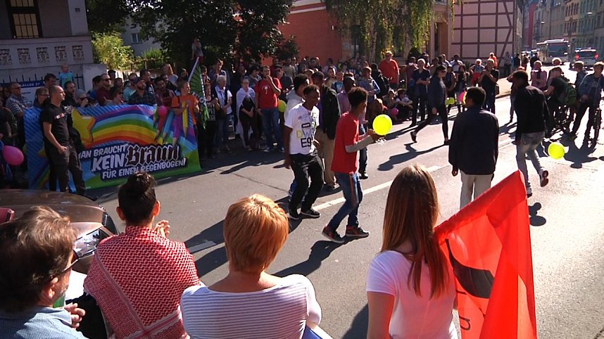 Demonstration und Gegendemonstration in Nordhausen