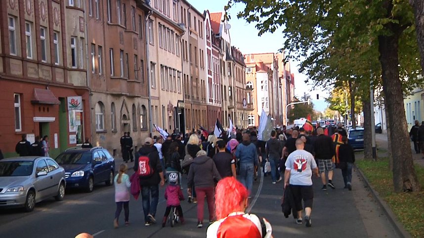 Demonstration und Gegendemonstration in Nordhausen