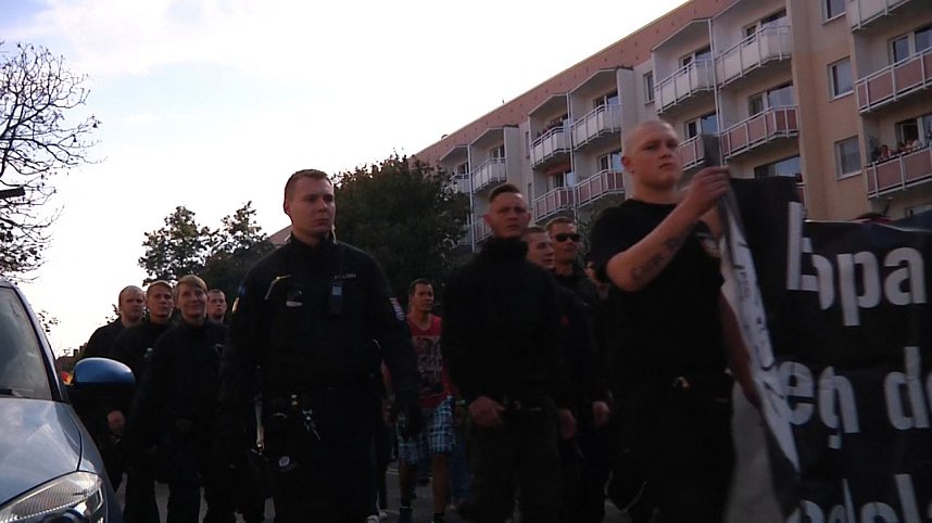 Demonstration und Gegendemonstration in Nordhausen