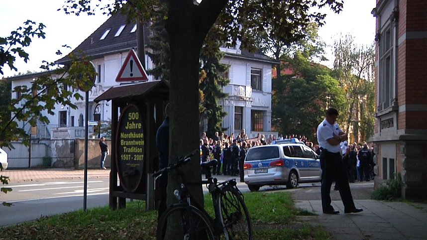 Demonstration und Gegendemonstration in Nordhausen