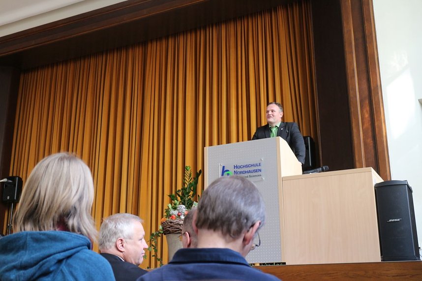 Volles Haus im Audimax - an der Nordh&auml;user Hochschule wurden heute die Neuzug&auml;nge immatrikuliert