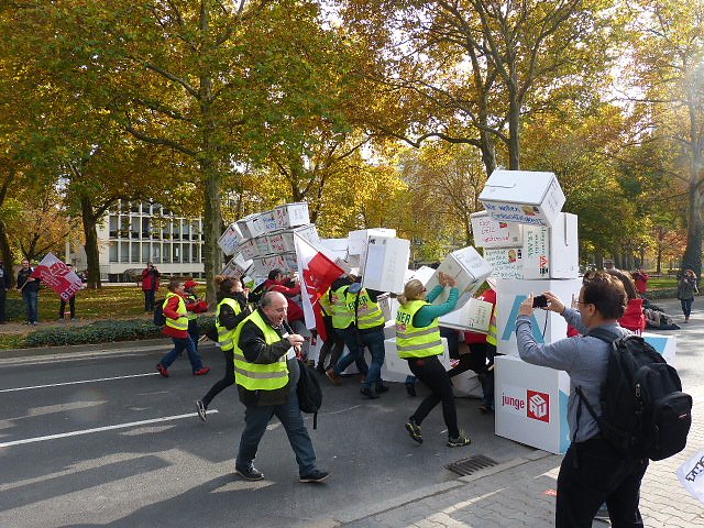 Demonstranten machten Druck