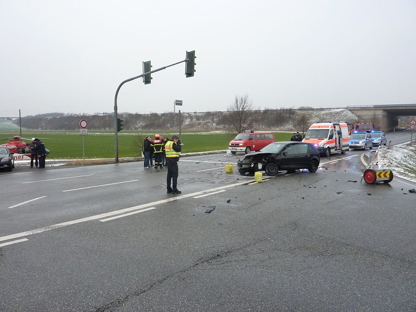 Unfall an der Anschlussstelle
