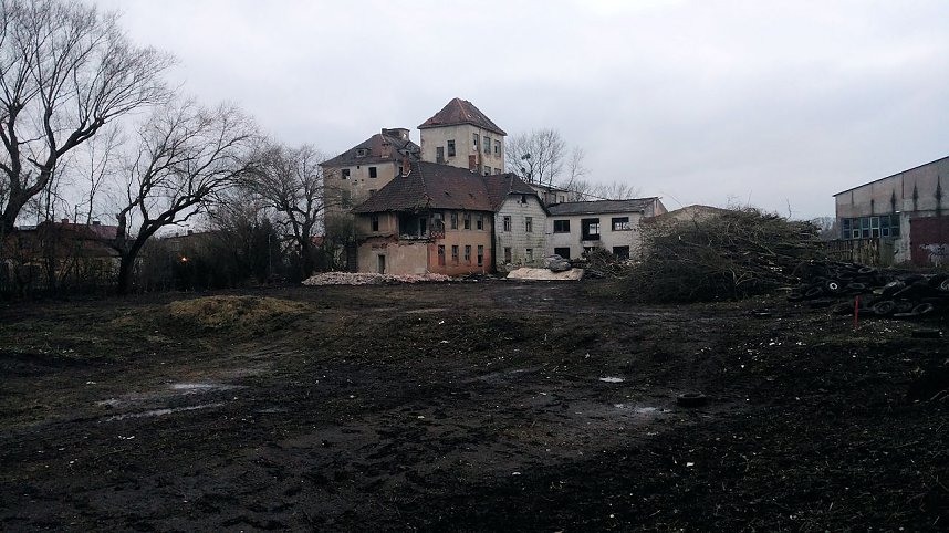 Abrissarbeiten auf dem Drei-Streif-Gel&auml;nde