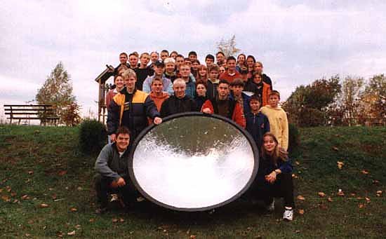 Solarkocher und Gruppe