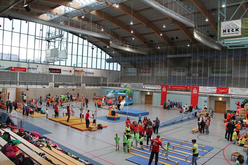 14. Kindergartensporttag in der Wiedigsburghalle