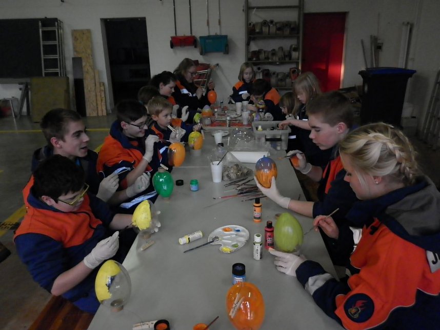 Blick in die Osterhasenwerkstatt