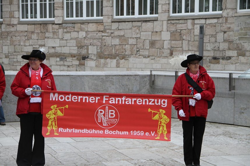 Der Fanfarenzug der Ruhrlandb&uuml;hne Bochum 1959 wird heute bei den Bundesliga Boxern f&uuml;r Stimmung sorgen