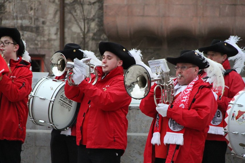 Der Fanfarenzug der Ruhrlandb&uuml;hne Bochum 1959 wird heute bei den Bundesliga Boxern f&uuml;r Stimmung sorgen