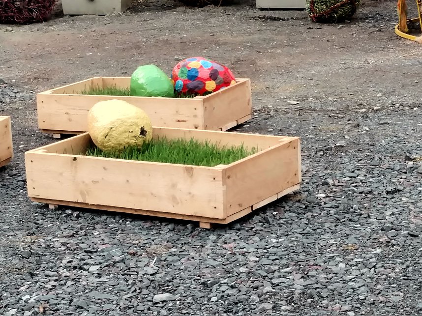 War der Osterhase schon da? - an der Blasiikirche scheint es der Fall gewesen zu sein