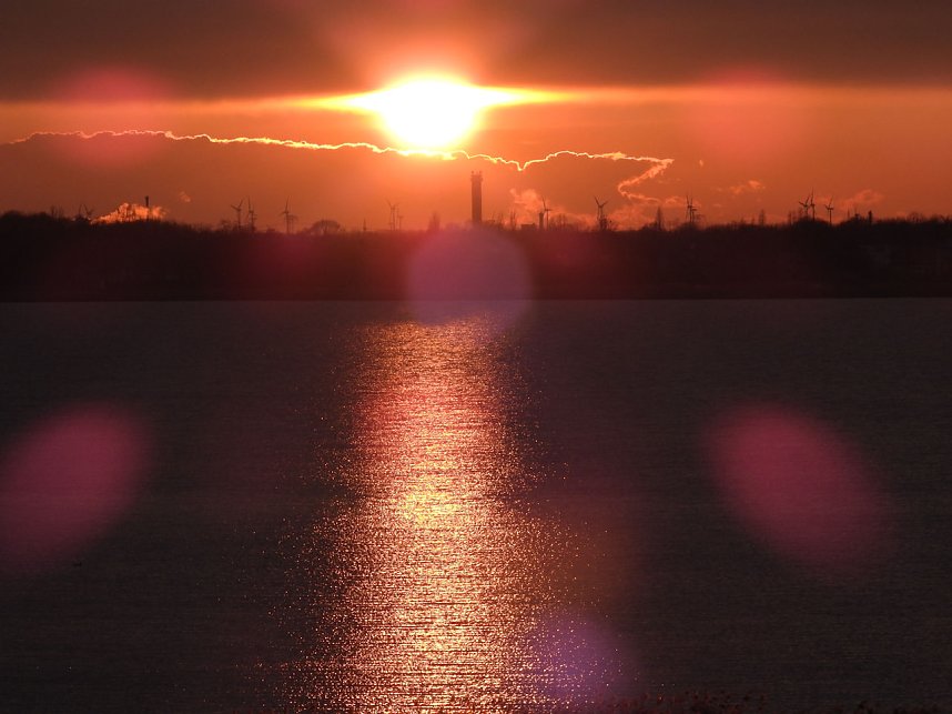 Sonnenuntergang am Goitzschesee