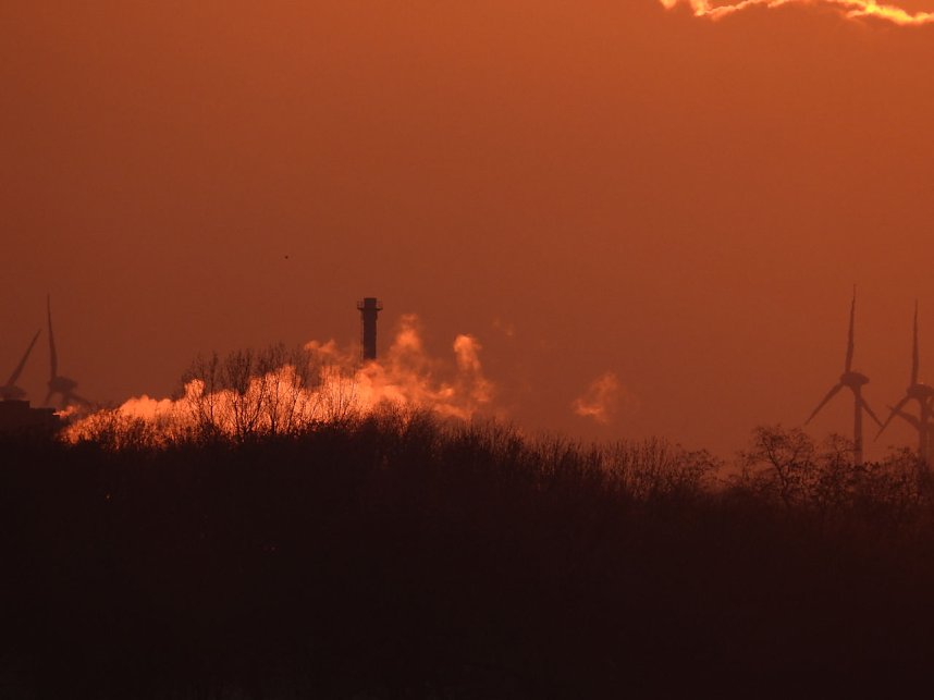 Sonnenuntergang am Goitzschesee