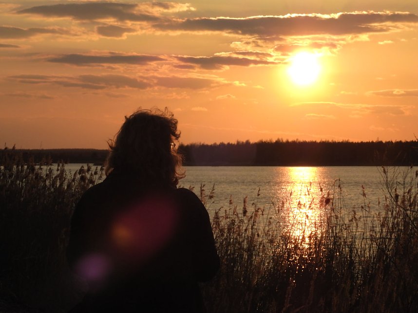 Peter Blei unterwegs - Seelhausener See im Abendrot