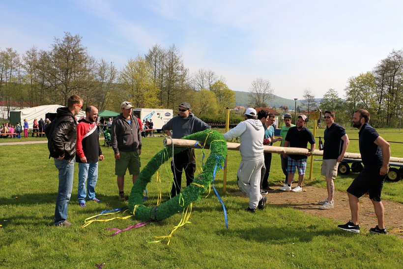 Maibaum in W&uuml;lfingerode gesetzt