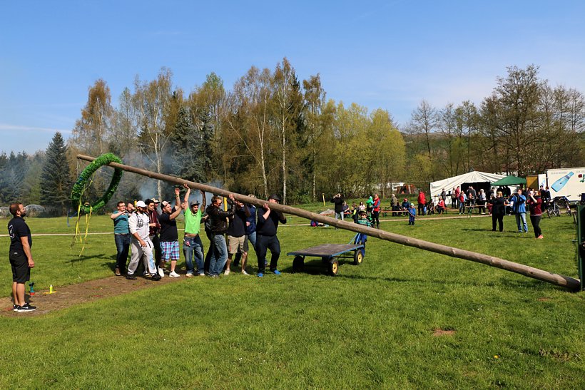 Maibaum in W&uuml;lfingerode gesetzt