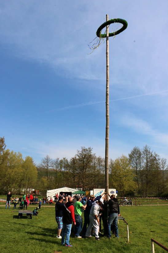 Maibaum in W&uuml;lfingerode gesetzt