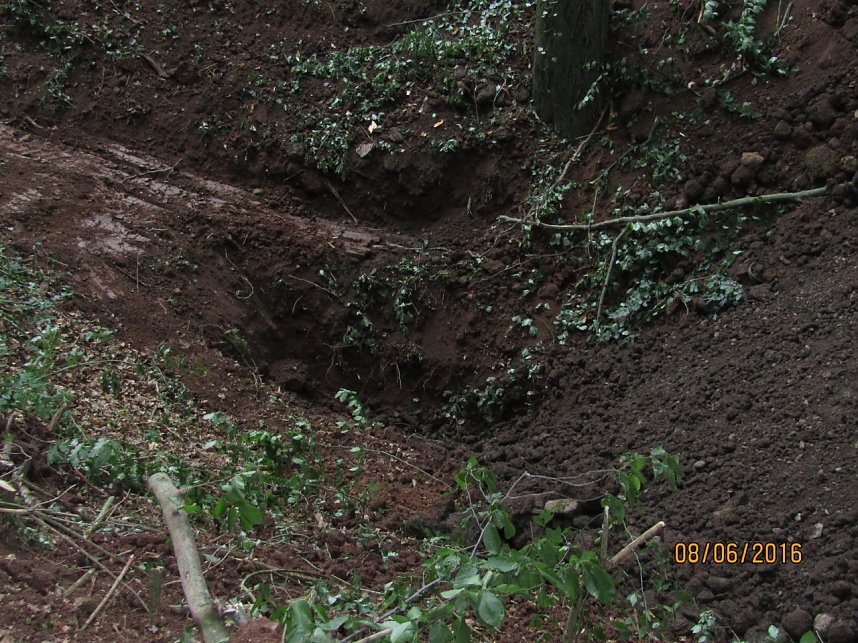 Am Ort der Sprengung