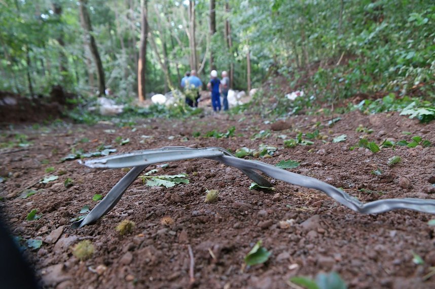 Die Sprengung einer Bombe