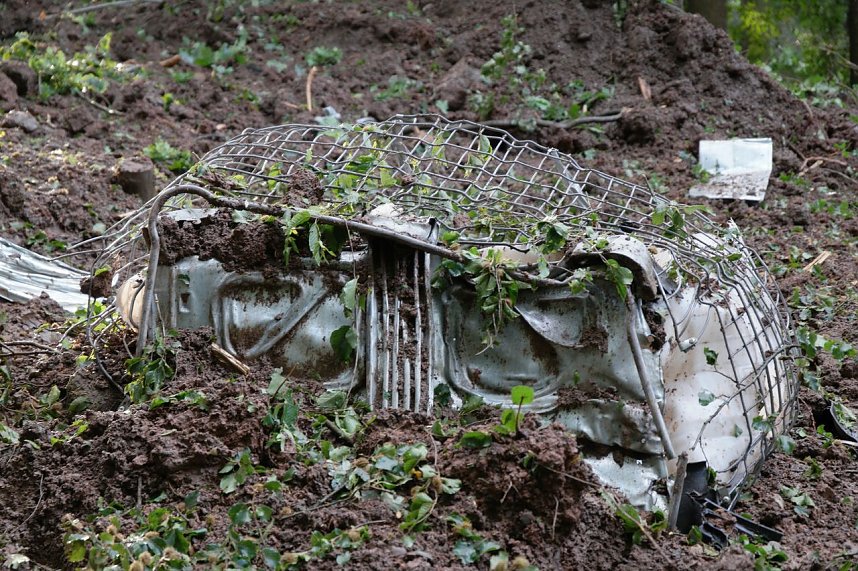Die Sprengung einer Bombe
