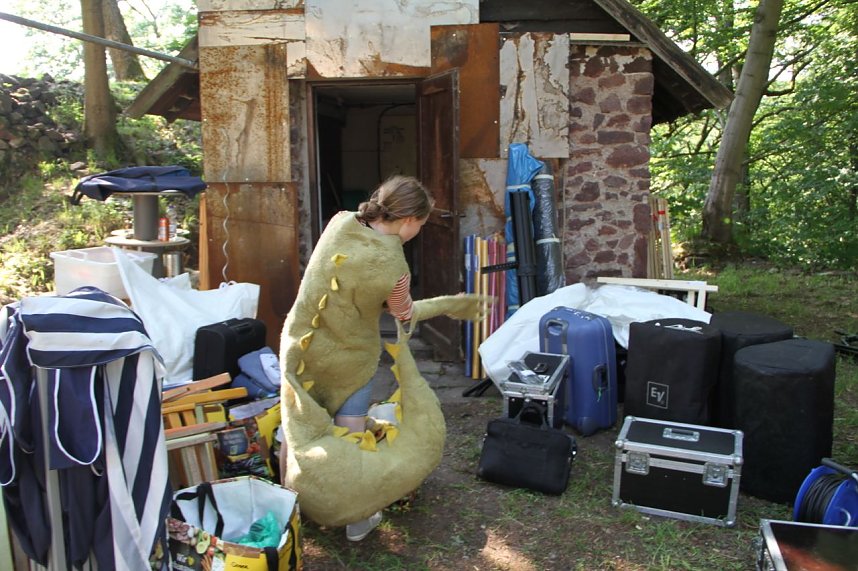 Proben auf dem Burgberg - am Samstag ist es soweit - Ritter Rost feiert auf dem Ilfelder Burgberg Geburtstag