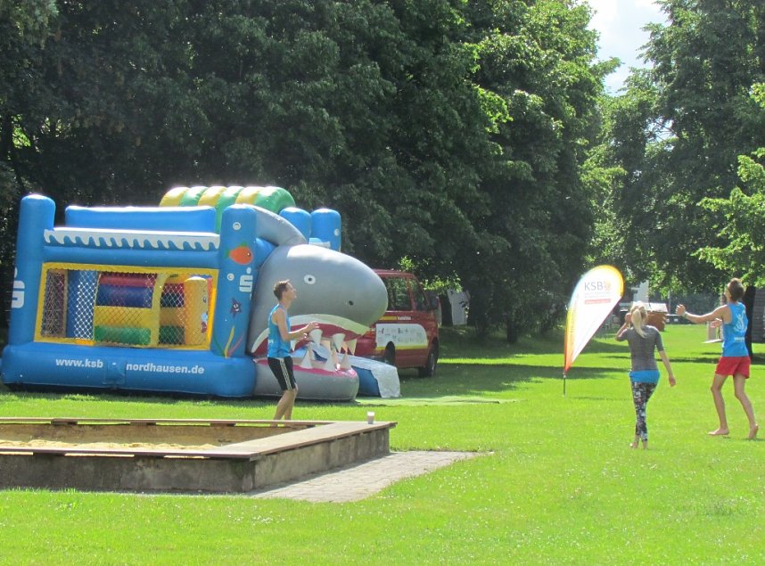 Toller Sport am Kiesteich-Strand