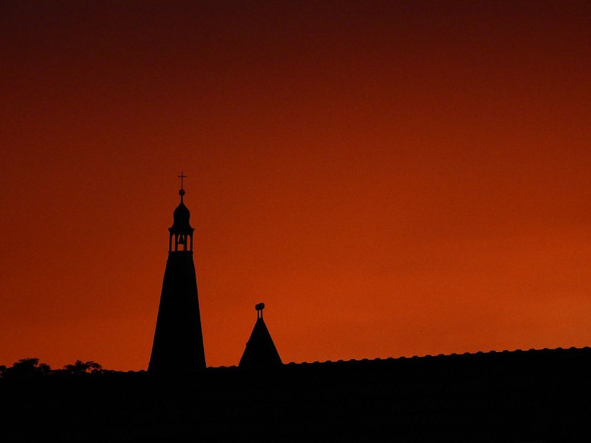 Rote Stunde am Nordh&auml;user Abendhimmel