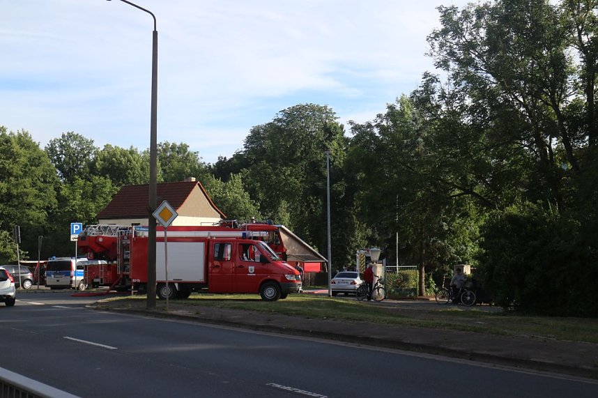 Brand in der "Frohen Zukunft" in Nordhausen