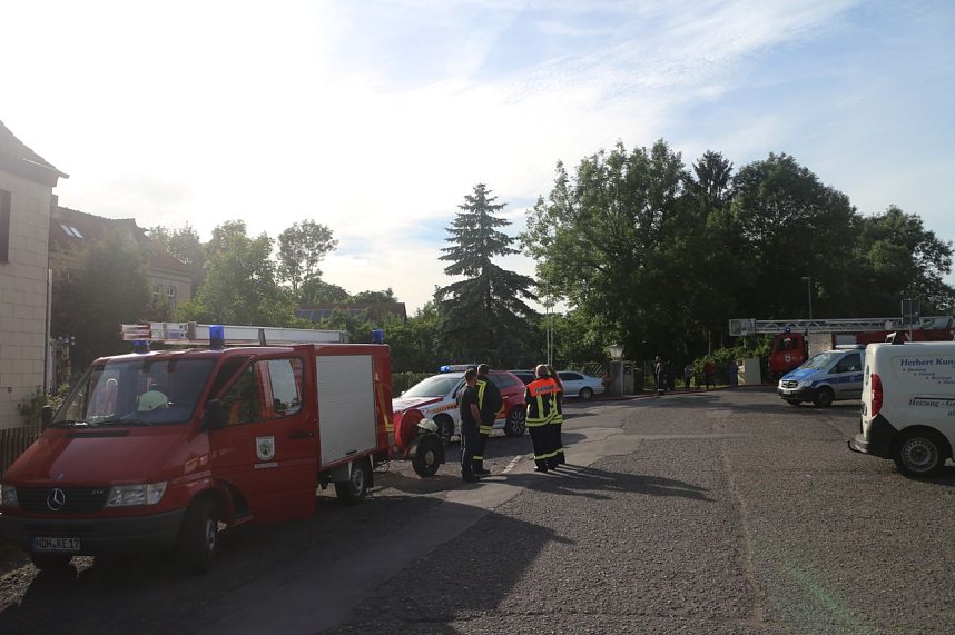 Brand in der "Frohen Zukunft" in Nordhausen