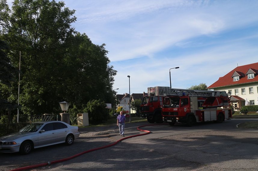 Brand in der "Frohen Zukunft" in Nordhausen