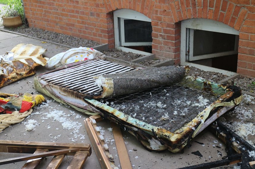 Brand in der "Frohen Zukunft" in Nordhausen