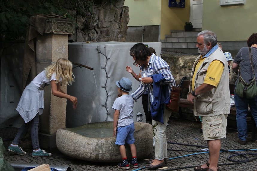 Die Altstadtoriginale um Hannechen Vogelstange er&ouml;ffneten heute Nachmittag das 22. Nordh&auml;user Altstadtfest