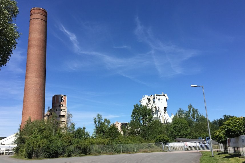 Abriss des alten Gipswerkes in Niedersachswerfen