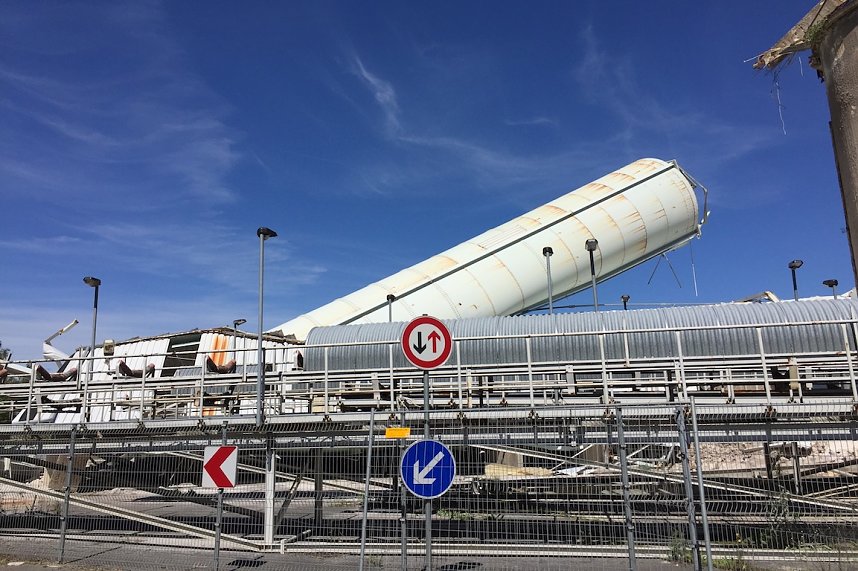 Abriss des alten Gipswerkes in Niedersachswerfen