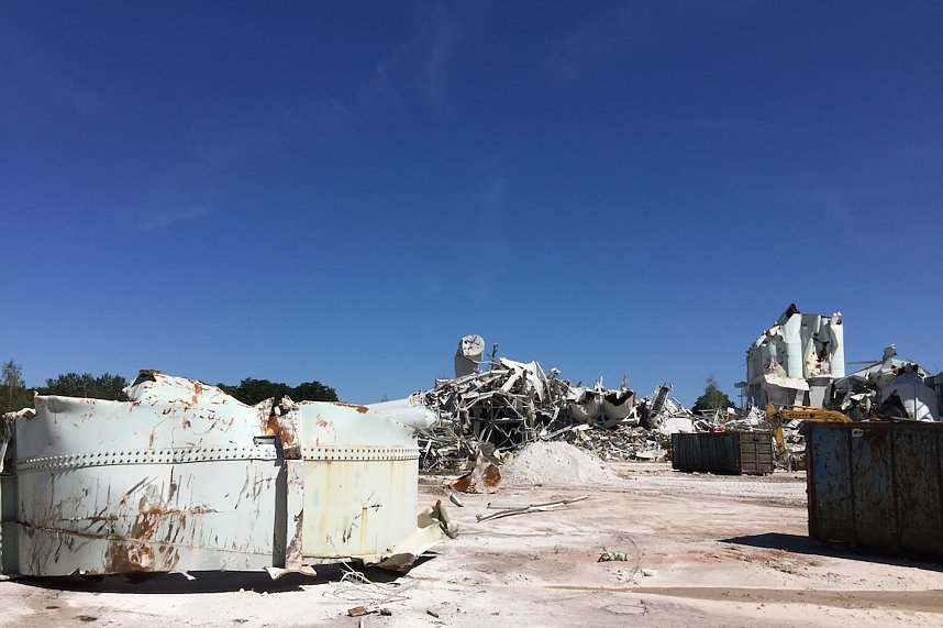 Abriss des alten Gipswerkes in Niedersachswerfen