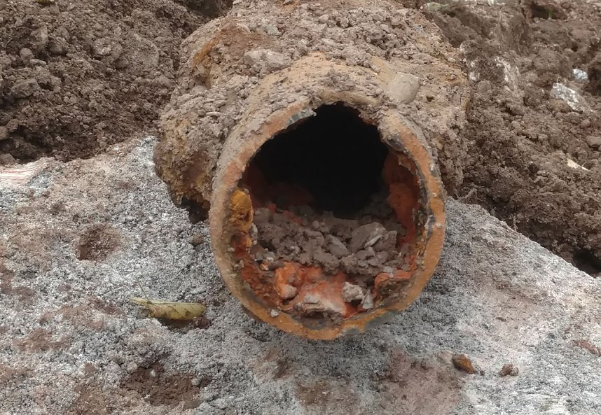 Rohrbruch in der T&ouml;pferstra&szlig;e