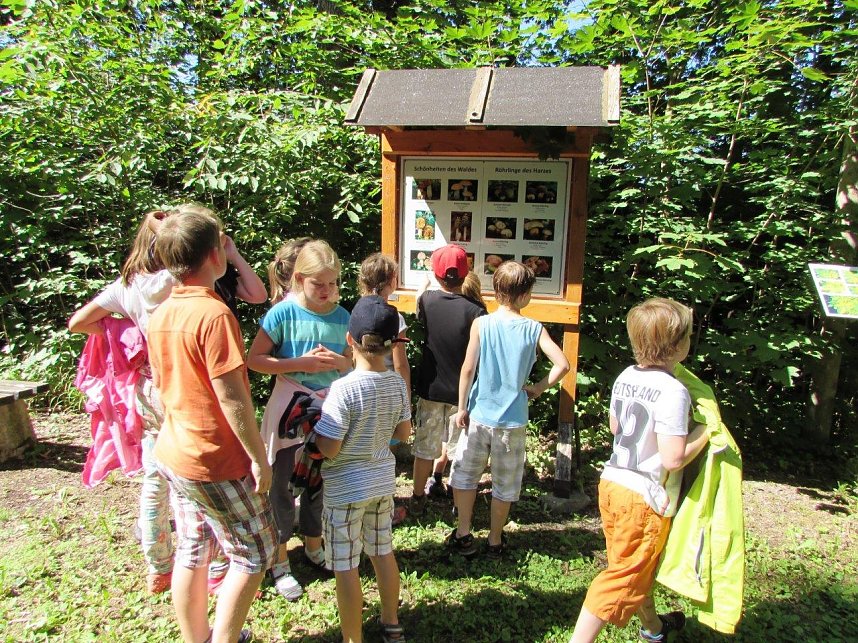 Gummistiefel, Schaufel, Sieb - an der Langen Wand waren junge Goldsucher zu Gange