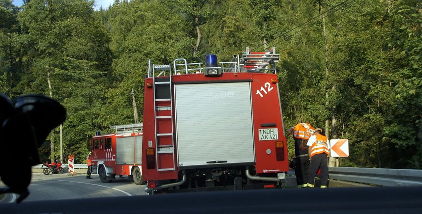 Unfall auf der B 81