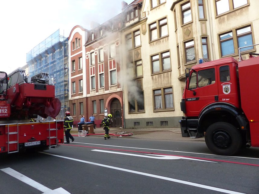 Wohnungsbrand mit vier Verletzten