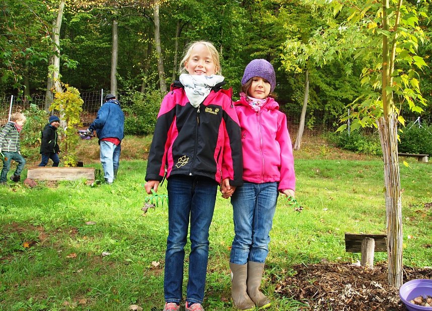 Bunte Stiefel im Ahornpark Ilfeld